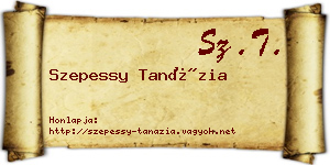 Szepessy Tanázia névjegykártya
